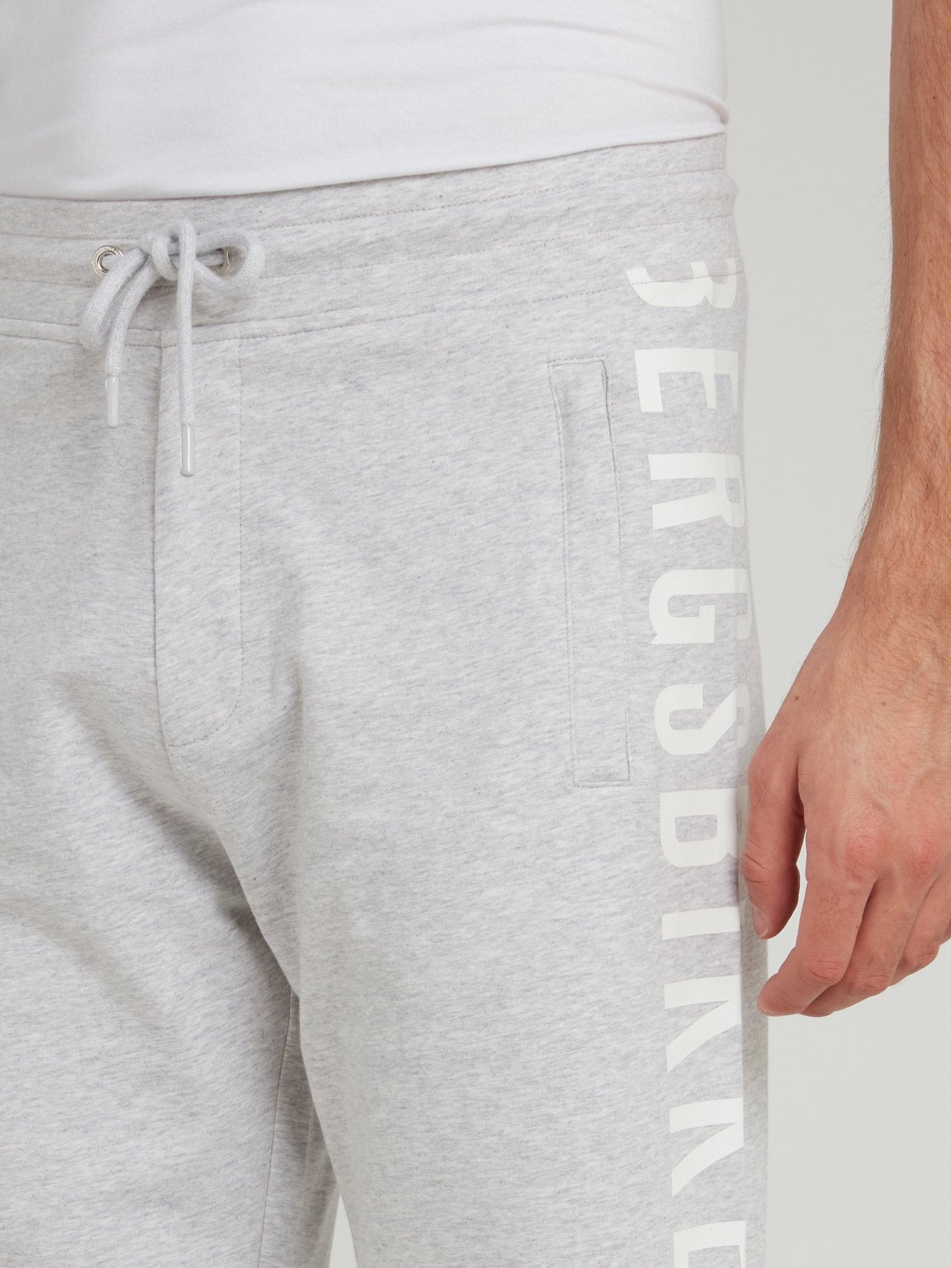Серые брюки из флиса с логотипом