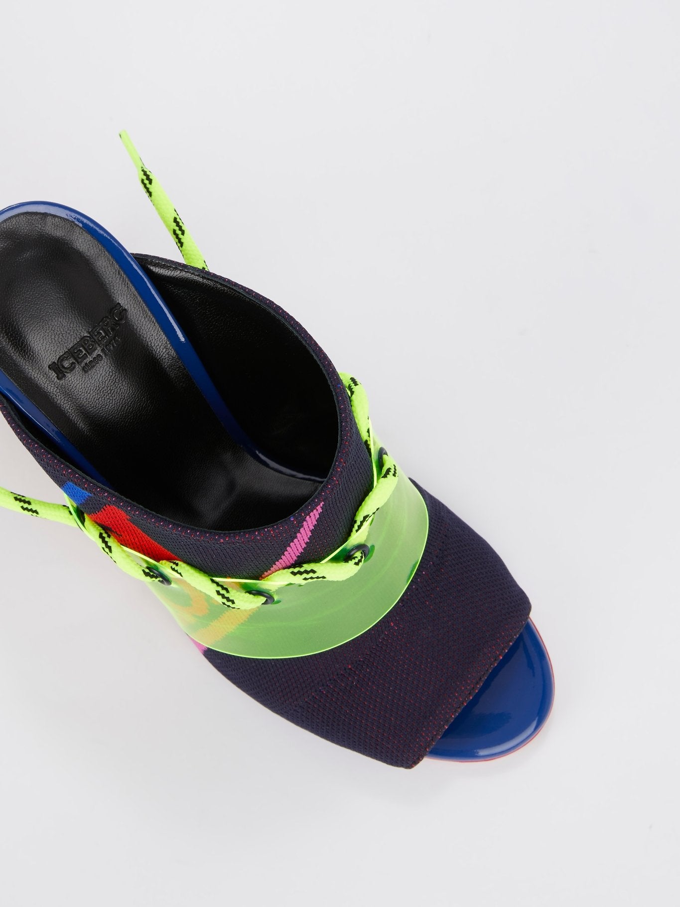 Тканевые босоножки с открытым мыском