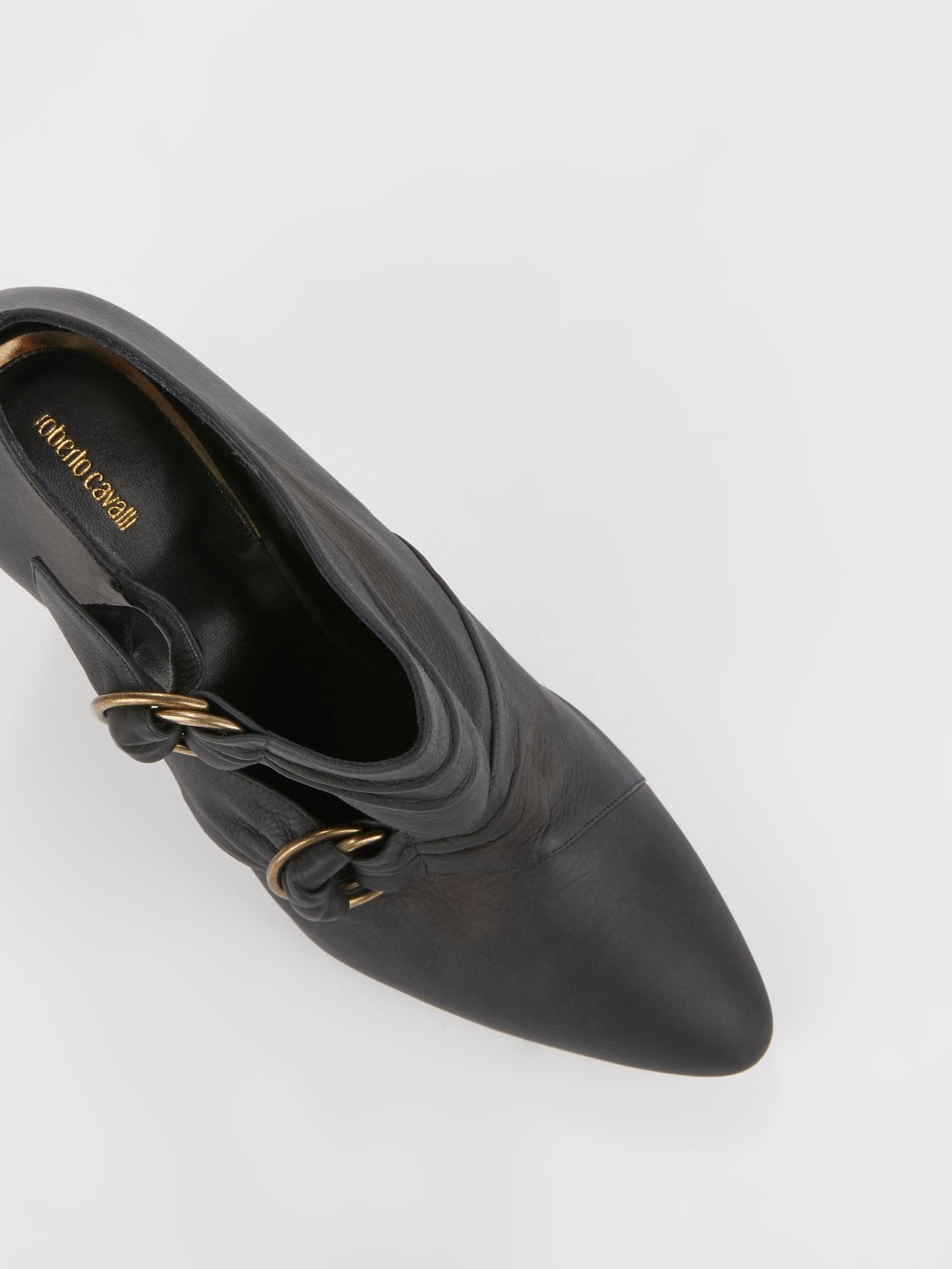 Черные ботильоны с ремешками