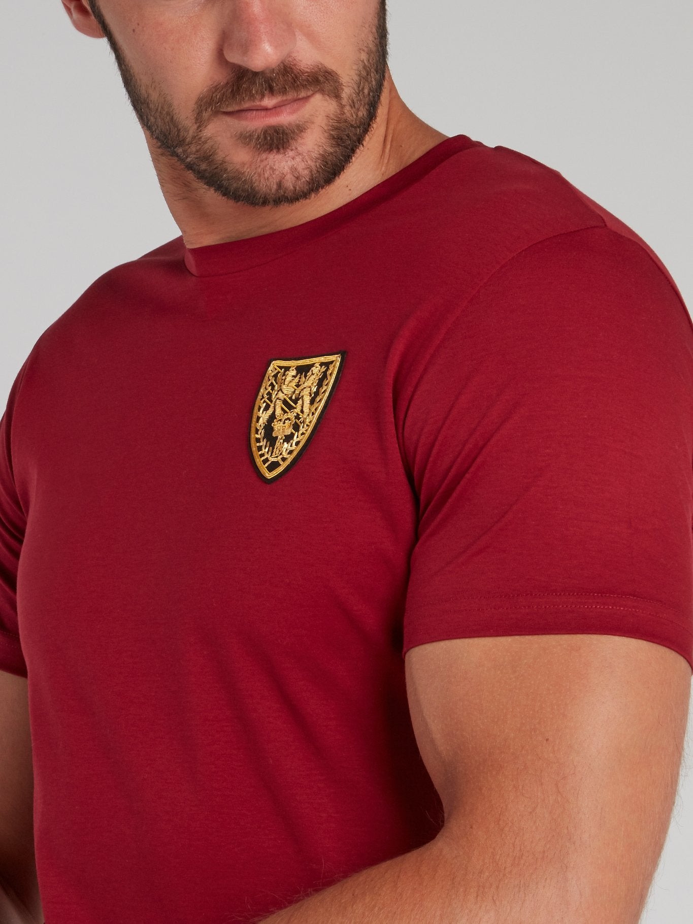 Stonebridge Red Appliquéd Crewneck T-Shirt