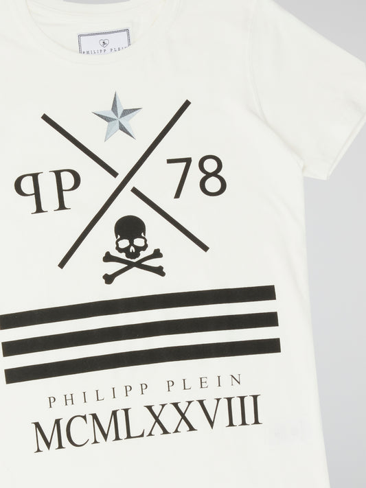 Rebel 1978 White Graphic Tee