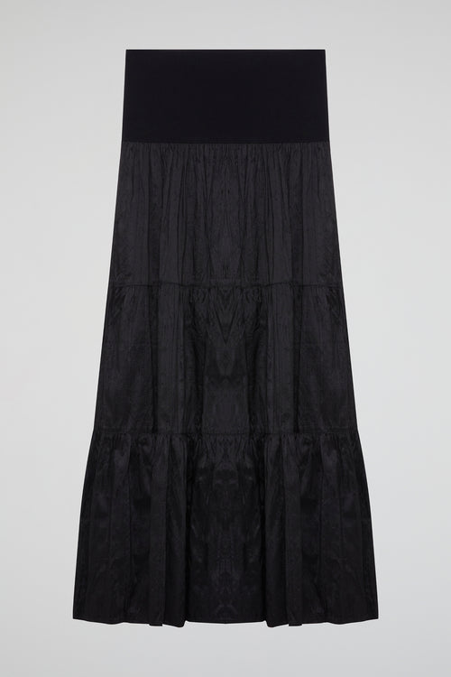 Black Obsidian Tiered Skirt