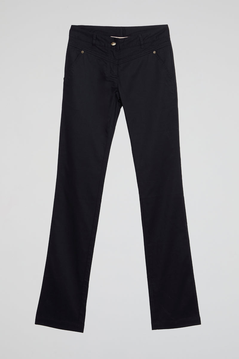 Midnight Black Tailored Bootcut Pants