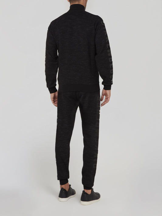 Черный спортивный костюм с логотипом