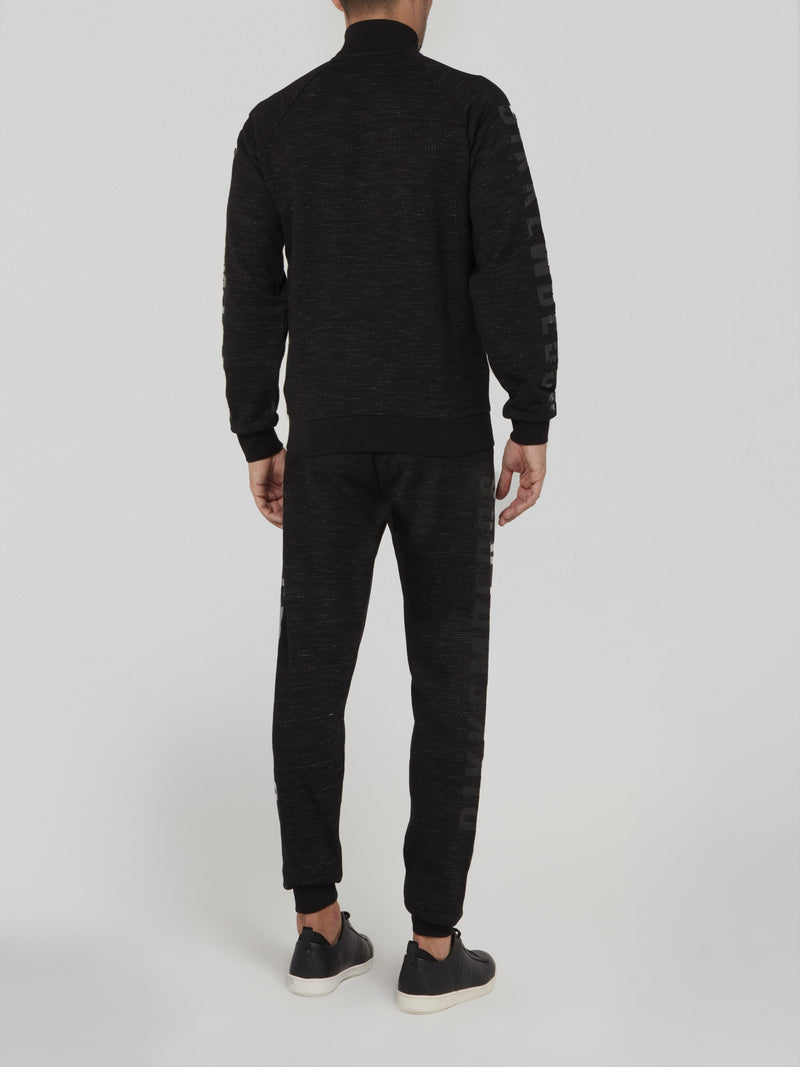 Черный спортивный костюм с логотипом