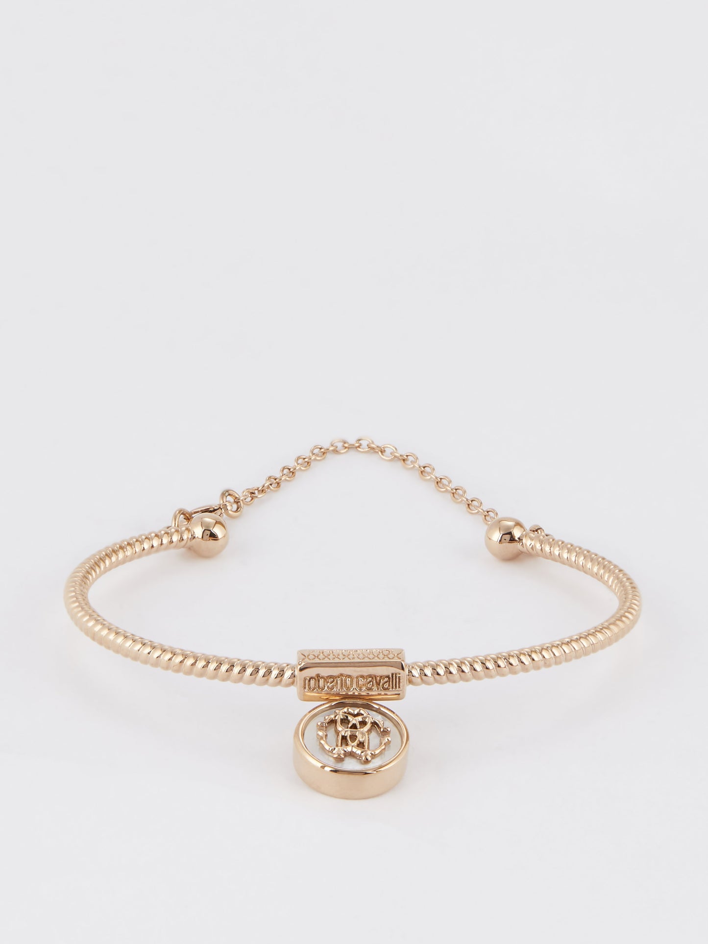 Roberto Cavalli by Franck Muller Rose Gold Mother of Pearl Logo Watch