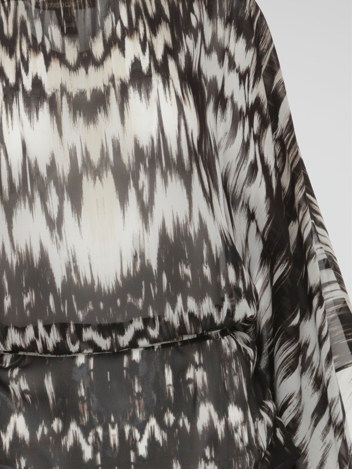 Obsidian Echo Sheer Draped Kaftan