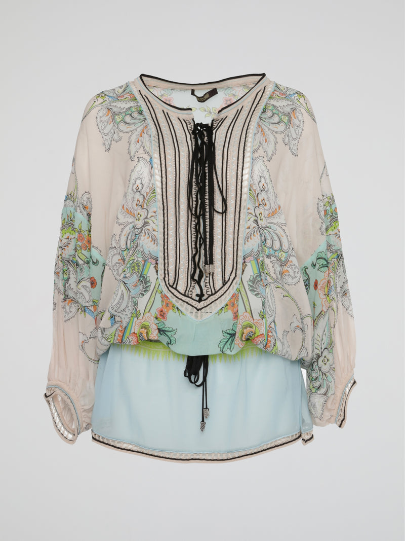 Whispering Willow Embroidered Sheer Kaftan