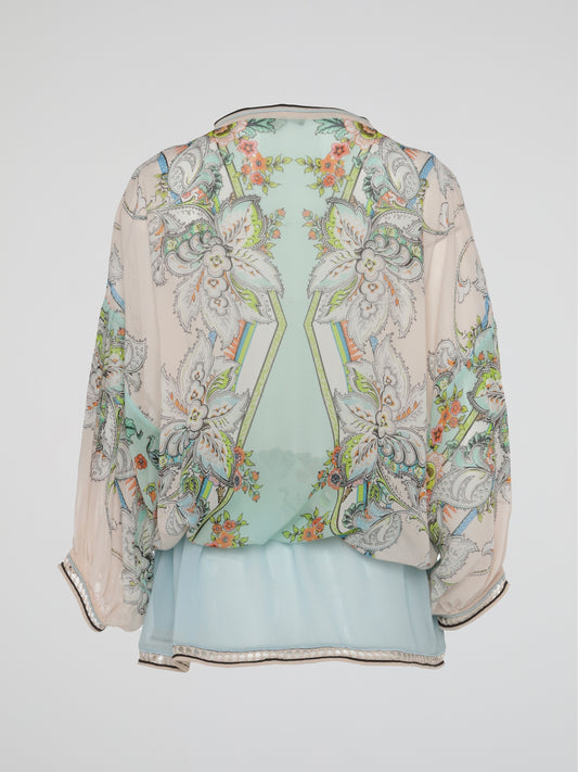 Whispering Willow Embroidered Sheer Kaftan