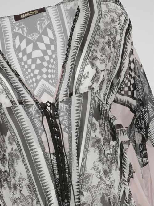 Ethereal Harmony Sheer Boho Kaftan