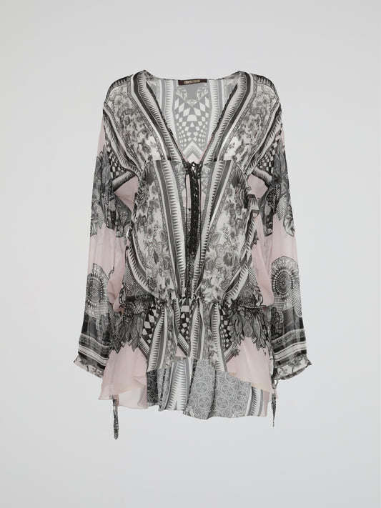 Ethereal Harmony Sheer Boho Kaftan