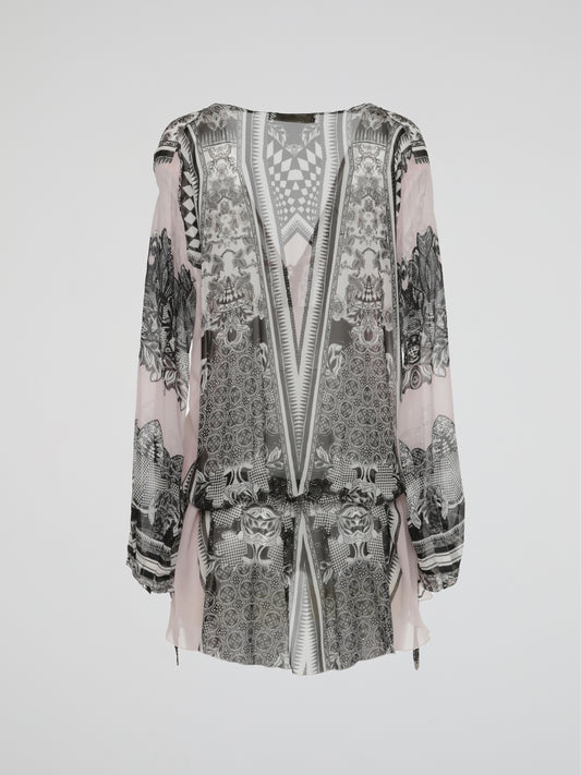 Ethereal Harmony Sheer Boho Kaftan