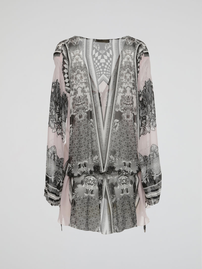 Ethereal Harmony Sheer Boho Kaftan