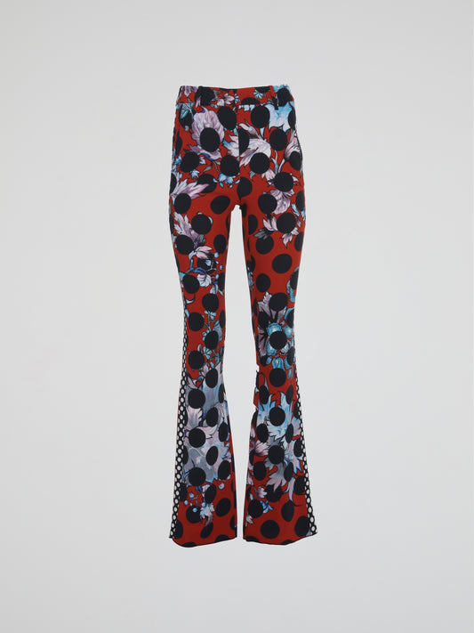 Polka Dot Flared Pants