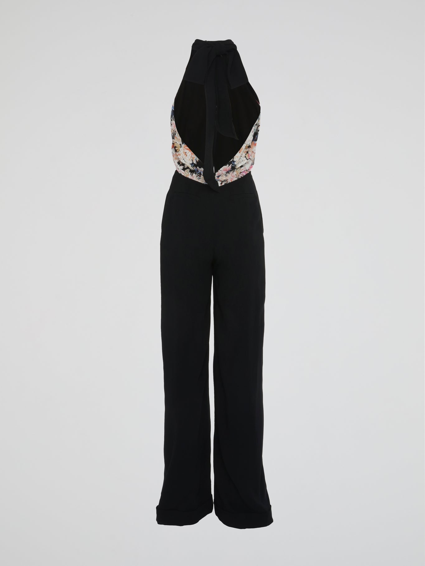 Floral Print Halter Neck Jumpsuit