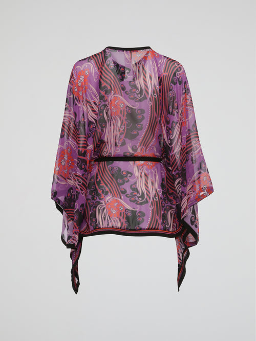 Twilight Whispers Sheer Bohemian Kaftan
