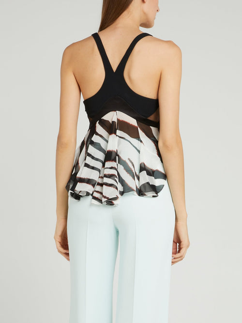 Майка-трапеция с анималистическим принтом