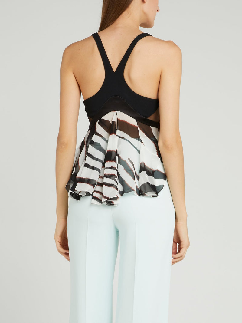 Майка-трапеция с анималистическим принтом