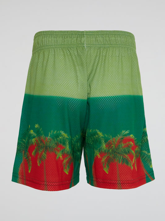 Tropical Print Waistband Shorts
