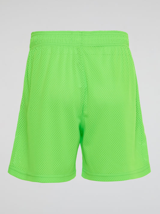 Neon Perforated Waistband Shorts