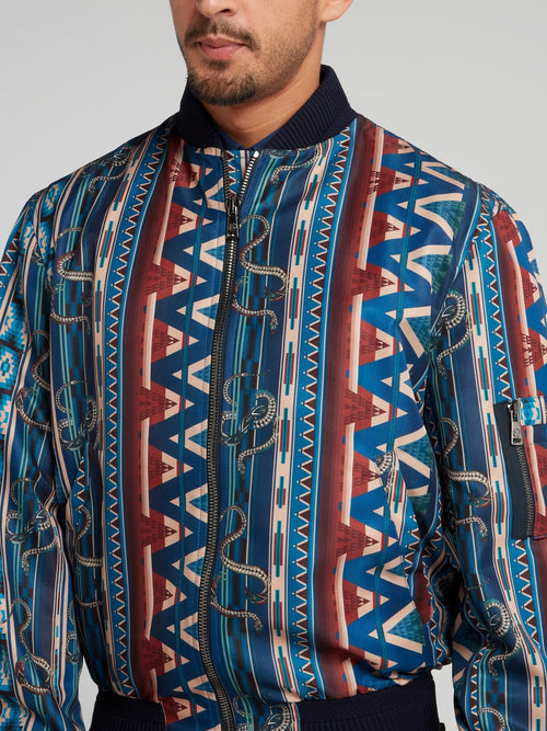 Бомбер с принтом