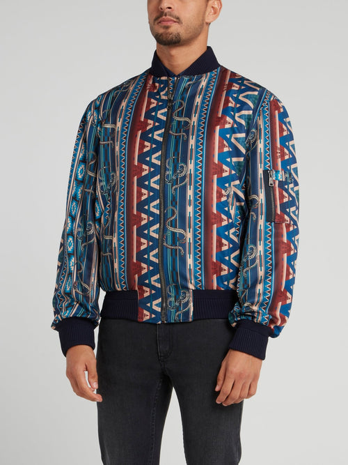 Бомбер с принтом