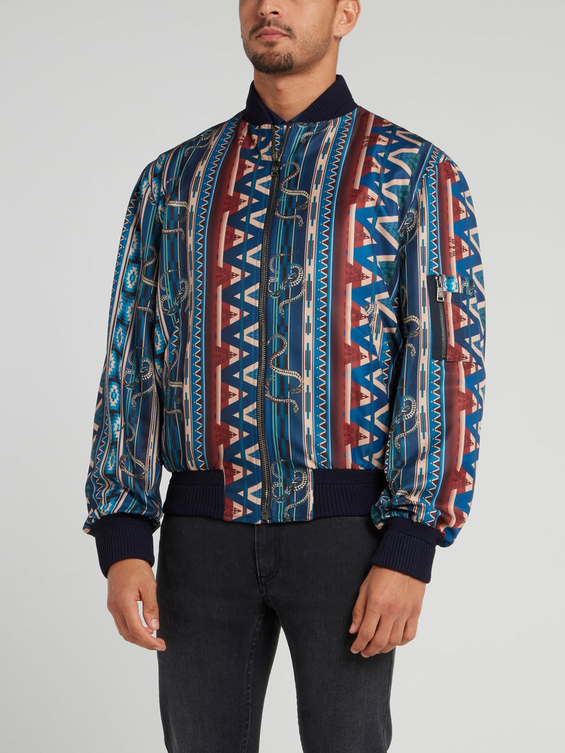 Бомбер с принтом