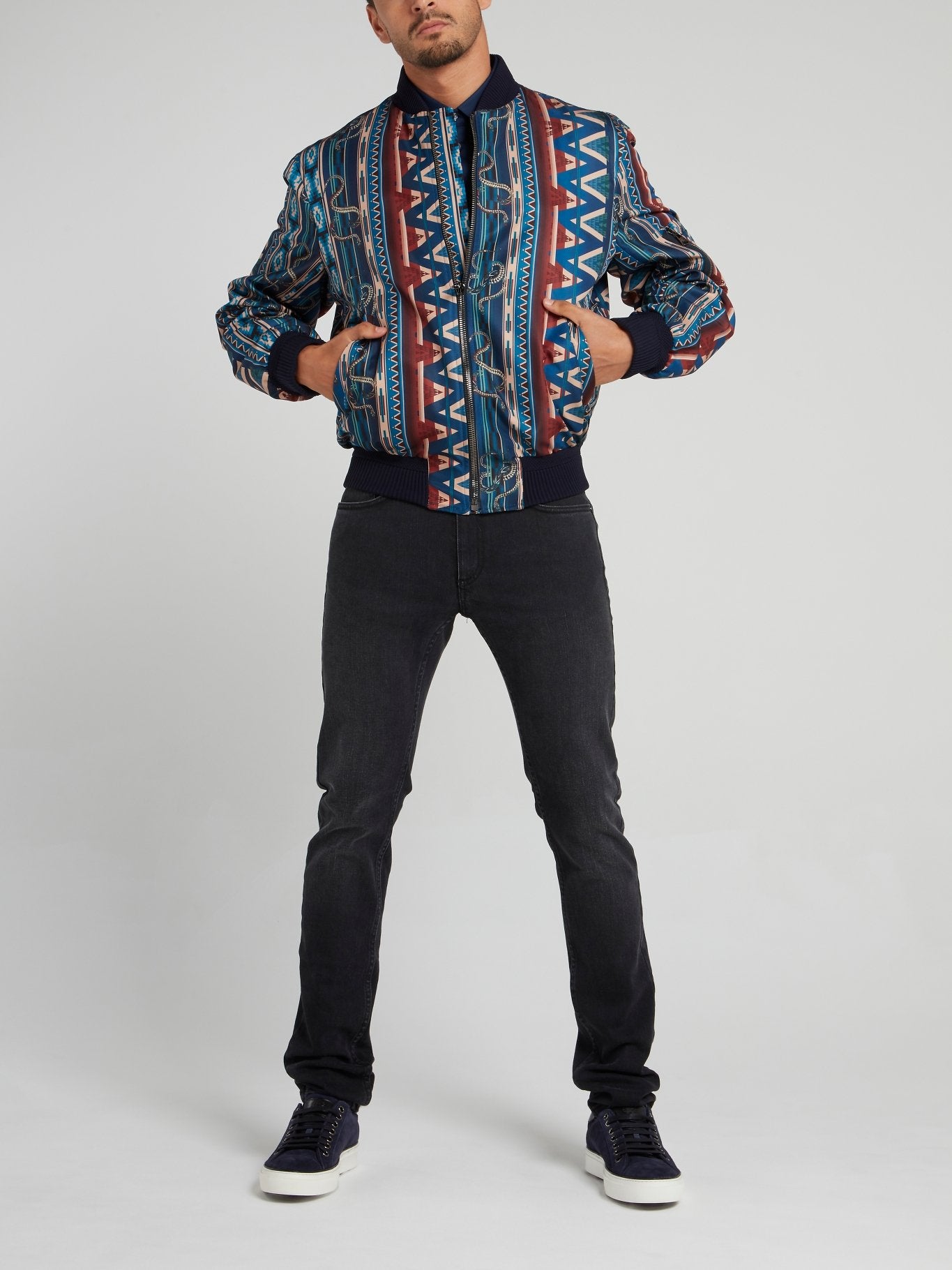 Бомбер с принтом