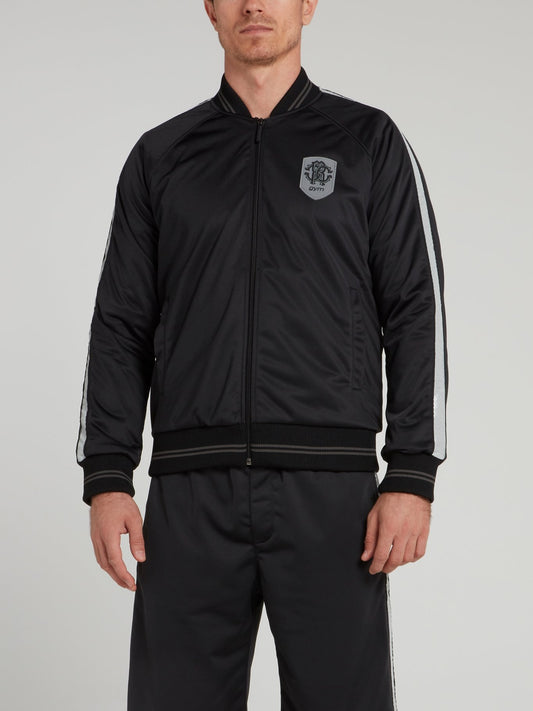 Черная толстовка на молнии с логотипом 