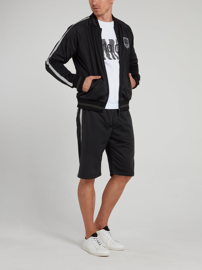 Черная толстовка на молнии с логотипом 