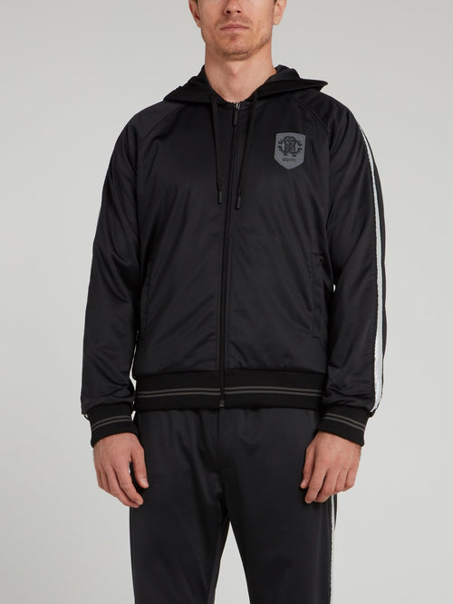 Черная толстовка на молнии с логотипом
