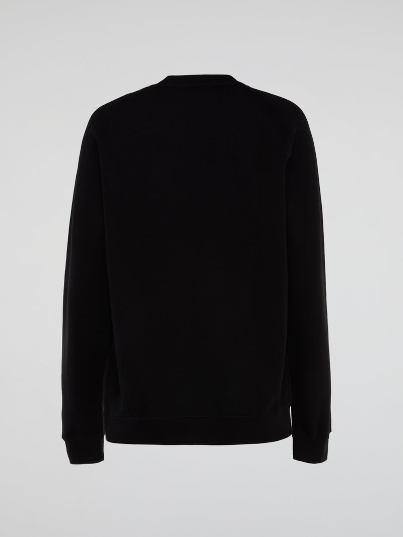 Black Noir Metallic Sweatshirt