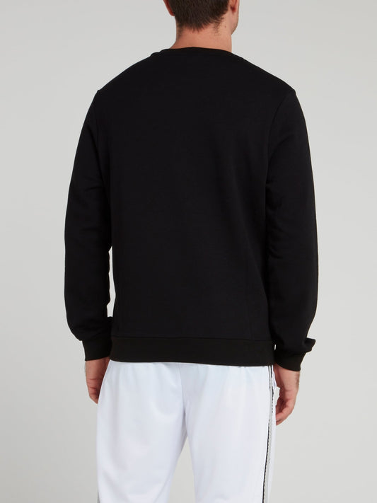 Черный свитшот с логотипом