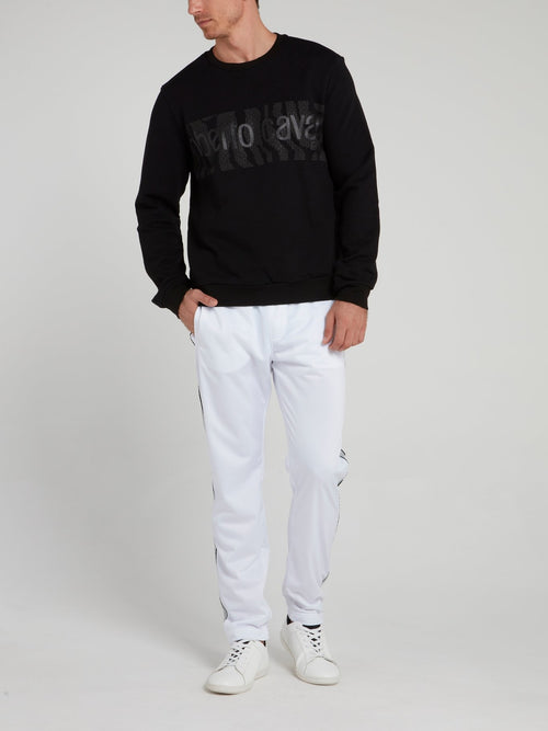 Черный свитшот с логотипом