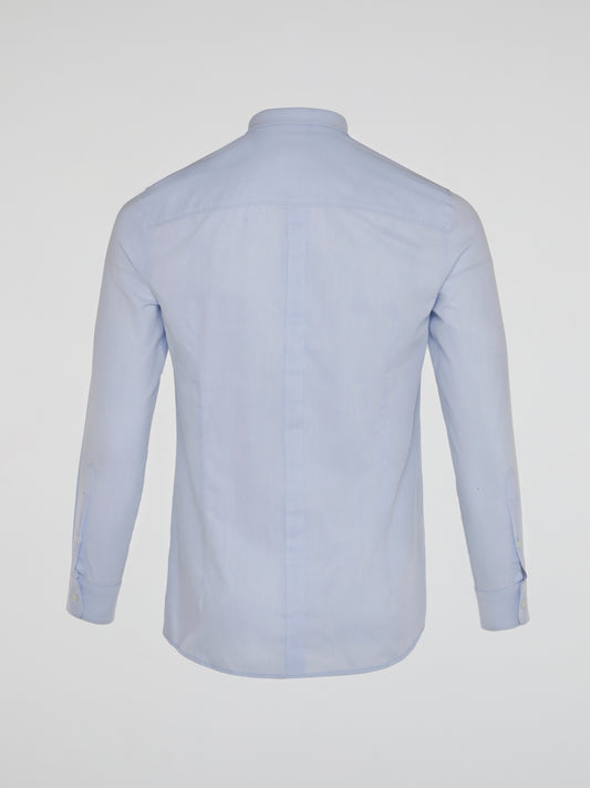 Powder Blue Logo Print Shirt