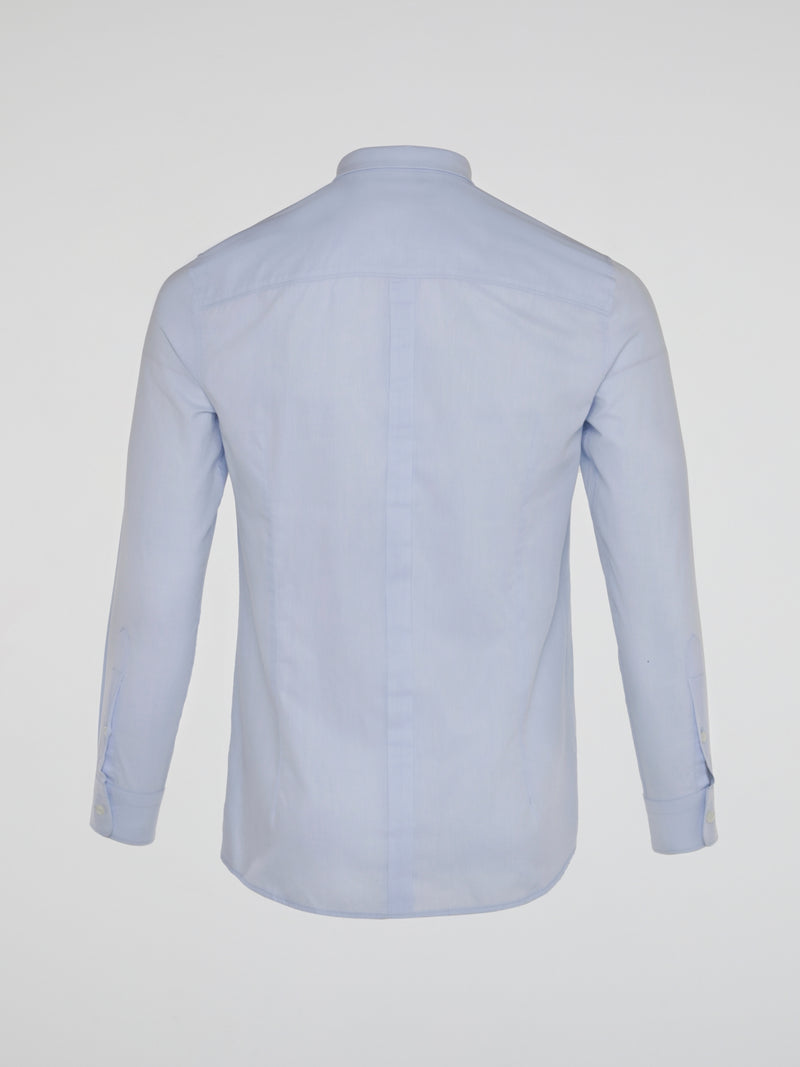 Powder Blue Logo Print Shirt