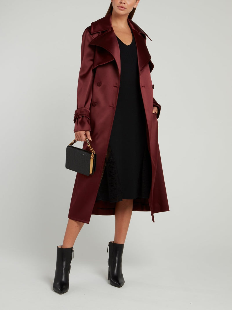 Черное платье-миди с отделкой