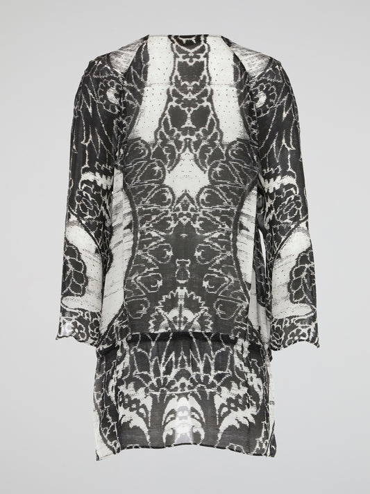 Shadow Mirage Embellished Sheer Kaftan