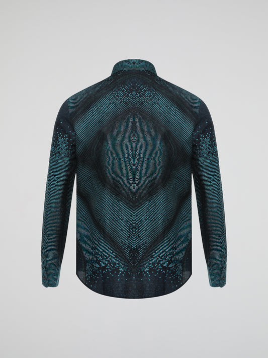 Introducing the epitome of effortless sophistication - our Green Button Up Shirt by Roberto Cavalli. Crafted with meticulous attention to detail, this shirt exudes a sleek yet playful vibe, perfect for the modern trendsetter. Its vibrant green hue, paired with a flawless slim-fit design, ensures that all eyes will be on you wherever you go, making it a wardrobe essential for the fashion-forward individual.