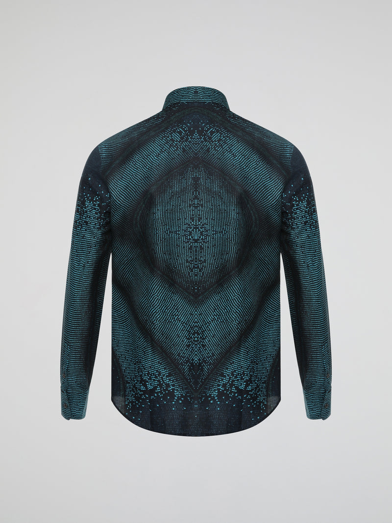 Introducing the epitome of effortless sophistication - our Green Button Up Shirt by Roberto Cavalli. Crafted with meticulous attention to detail, this shirt exudes a sleek yet playful vibe, perfect for the modern trendsetter. Its vibrant green hue, paired with a flawless slim-fit design, ensures that all eyes will be on you wherever you go, making it a wardrobe essential for the fashion-forward individual.