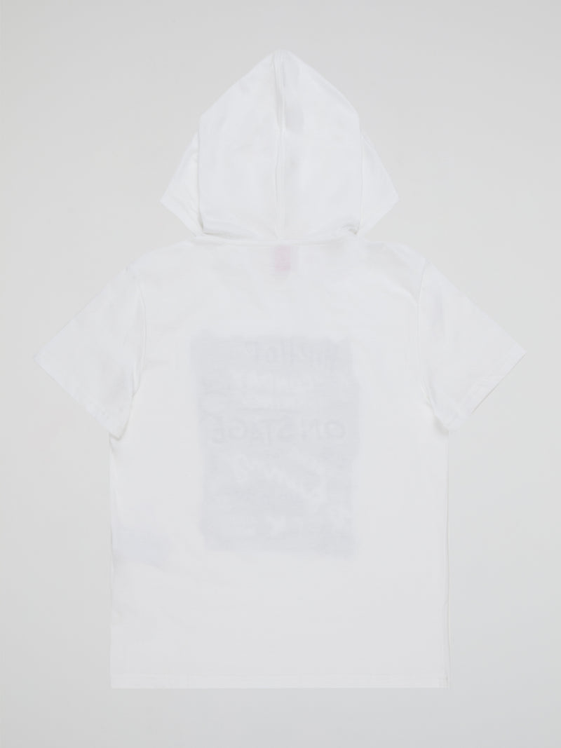 Get your mini fashionistas ready for an adventure with our White Printed Hooded T-Shirt (Kids)Iceberg! This unique and eye-catching piece combines coolness and comfort in one stylish package. With its striking iceberg design and cozy hood, your little ones will be the coolest kids on the block, turning heads wherever they go.