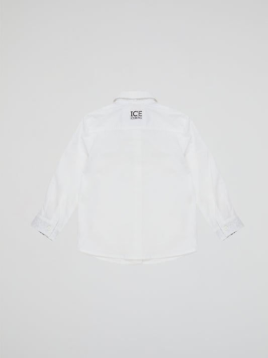 White Donald Duck Print Shirt (Kids)