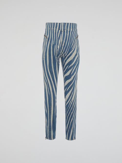 Introducing our fierce and fabulous Zebra Print Jeans by Roberto Cavalli! Designed for the daring fashionista in you, these jeans unleash your wild side with their captivating zebra-inspired pattern. Crafted with the utmost attention to detail and made from premium-quality materials, these statement-making jeans instantly elevate your style game while ensuring comfort all day long. Roar with confidence and let your inner diva shine in these iconic Roberto Cavalli Zebra Print Jeans!