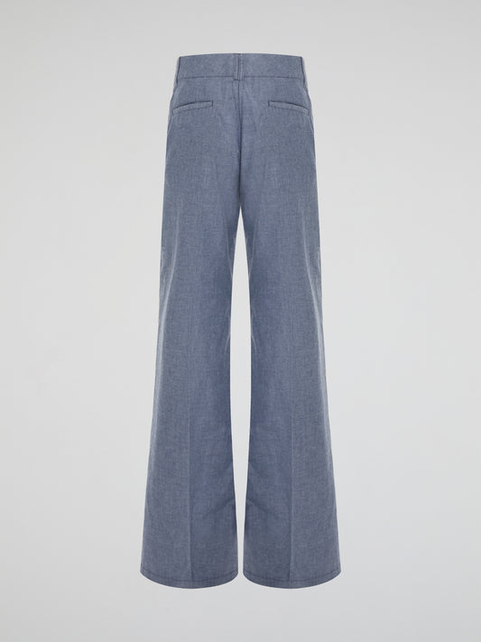 Elevate your summer wardrobe with our stunning Blue Palazzo Pants from Roberto Cavalli. Crafted from luxurious materials, these pants offer a flattering silhouette and effortless style. Make a statement at any occasion and turn heads with these bold and vibrant pants that scream high fashion.