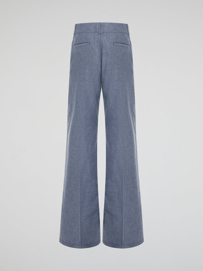 Elevate your summer wardrobe with our stunning Blue Palazzo Pants from Roberto Cavalli. Crafted from luxurious materials, these pants offer a flattering silhouette and effortless style. Make a statement at any occasion and turn heads with these bold and vibrant pants that scream high fashion.