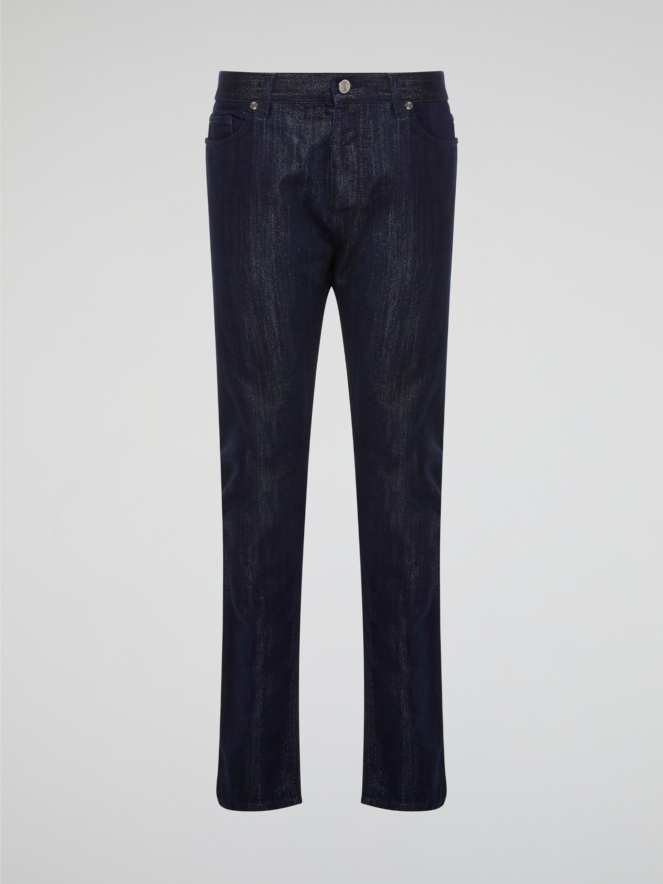 Elevate your denim game with these sleek Navy Slim Fit Jeans by Roberto Cavalli, perfect for the modern man who values style and sophistication. Crafted from high-quality denim with a hint of stretch, these jeans provide a comfortable and flattering fit that will keep you looking sharp all day long. Pair them with a crisp white shirt and sneakers for a laid-back yet polished ensemble that will turn heads wherever you go.