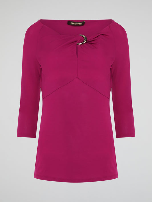 Elevate your wardrobe with the Pink Embellished Top from luxury fashion house Roberto Cavalli. Featuring intricate beading and sparkling embellishments, this top exudes effortless glamour and sophistication. Perfect for a special event or a stylish night out, this statement piece will have you turning heads wherever you go.