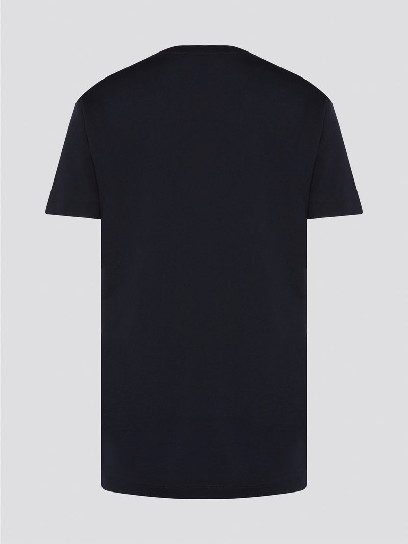 Make a bold fashion statement with the Black Statement Logo Print T-Shirt Dress by Roberto Cavalli. This edgy and luxurious piece features a striking logo print that will turn heads wherever you go. Pair it with some killer heels for a night out, or dress it down with sneakers for a casual, yet chic look. So why blend in when you can stand out in style with this must-have dress.