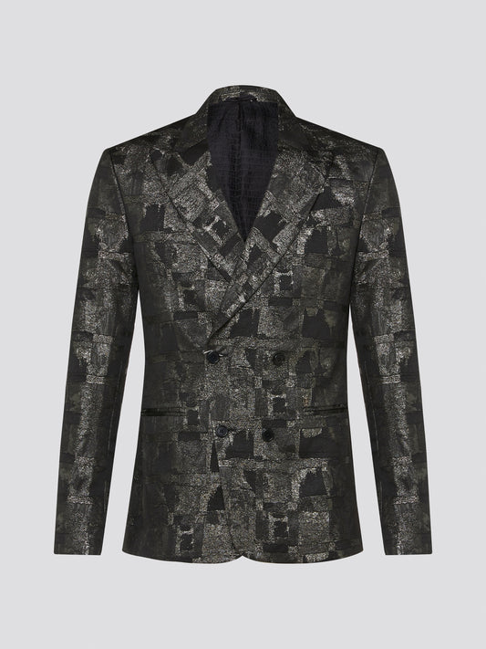 Step out in style and make a statement with our Metallic Double Breasted Blazer by Bikkembergs. Crafted with high-quality materials and attention to detail, this blazer features a shiny metallic finish that is sure to turn heads. Whether you're dressing up for a special occasion or adding a touch of glam to your everyday look, this blazer is a must-have piece for your wardrobe.