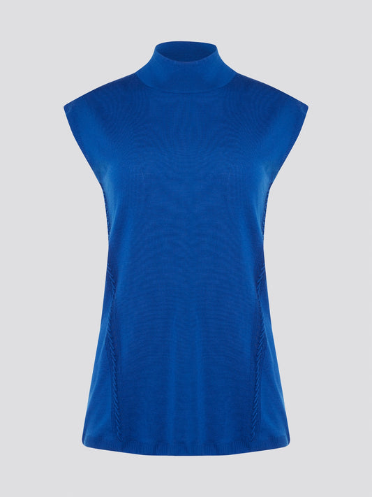 Transform your style with sleek sophistication in this stunning Blue Turtleneck Top by Roberto Cavalli. Crafted with luxurious fabric, this top features a flattering silhouette and eye-catching color that will make you stand out from the crowd. Elevate your wardrobe with this versatile piece that can be dressed up or down for any occasion.